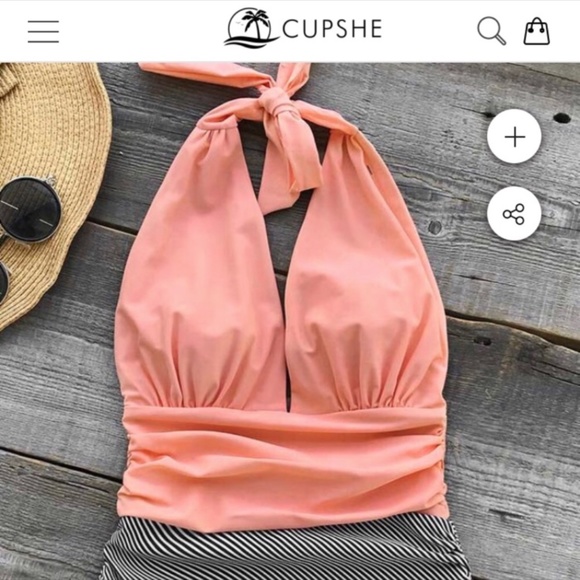 CUPSHE Pink and Striped One-Piece - Picture 6 of 7